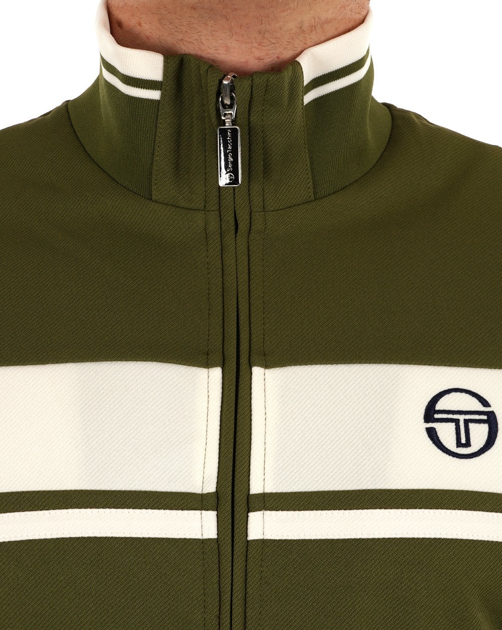 Sergio Tacchini Masters Track Top Khaki Gardenia - Image 2