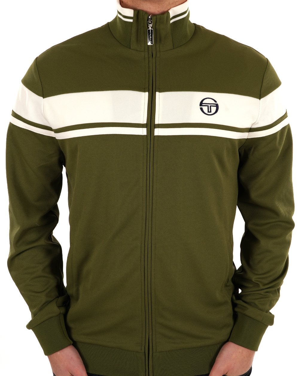 Sergio Tacchini Masters Track Top Khaki Gardenia - Image 3