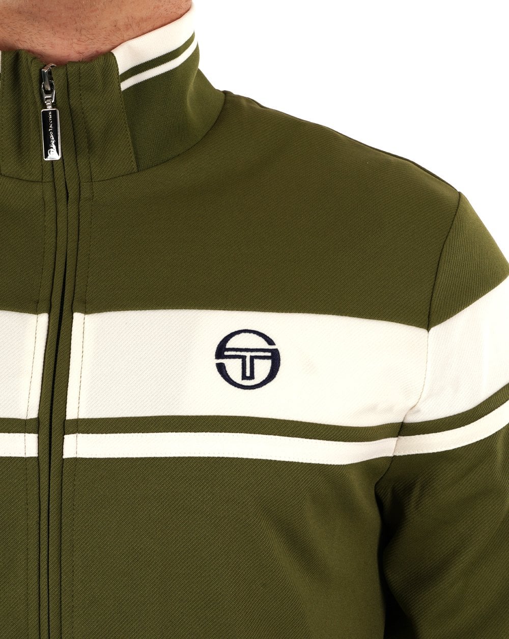 Sergio Tacchini Masters Track Top Khaki Gardenia - Image 4