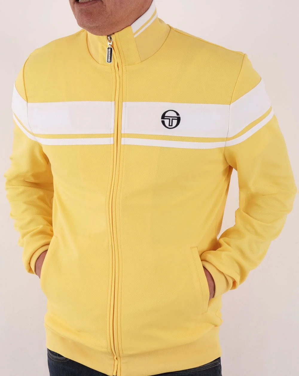 Sergio Tacchini Masters Track Top Lemon/white - Image 3