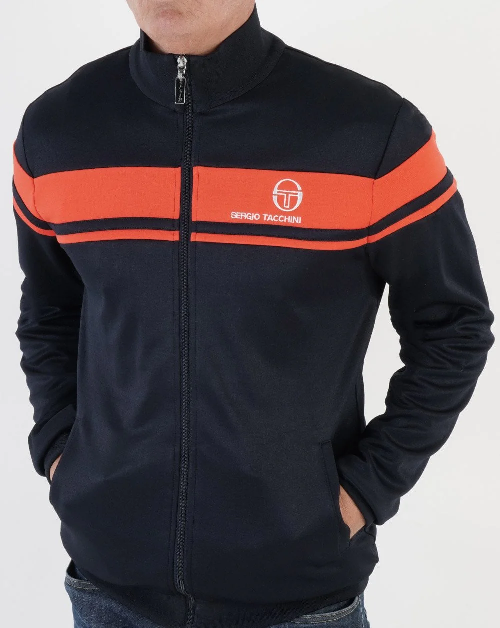 Sergio Tacchini Masters Track Top Navy/Orange - Image 3
