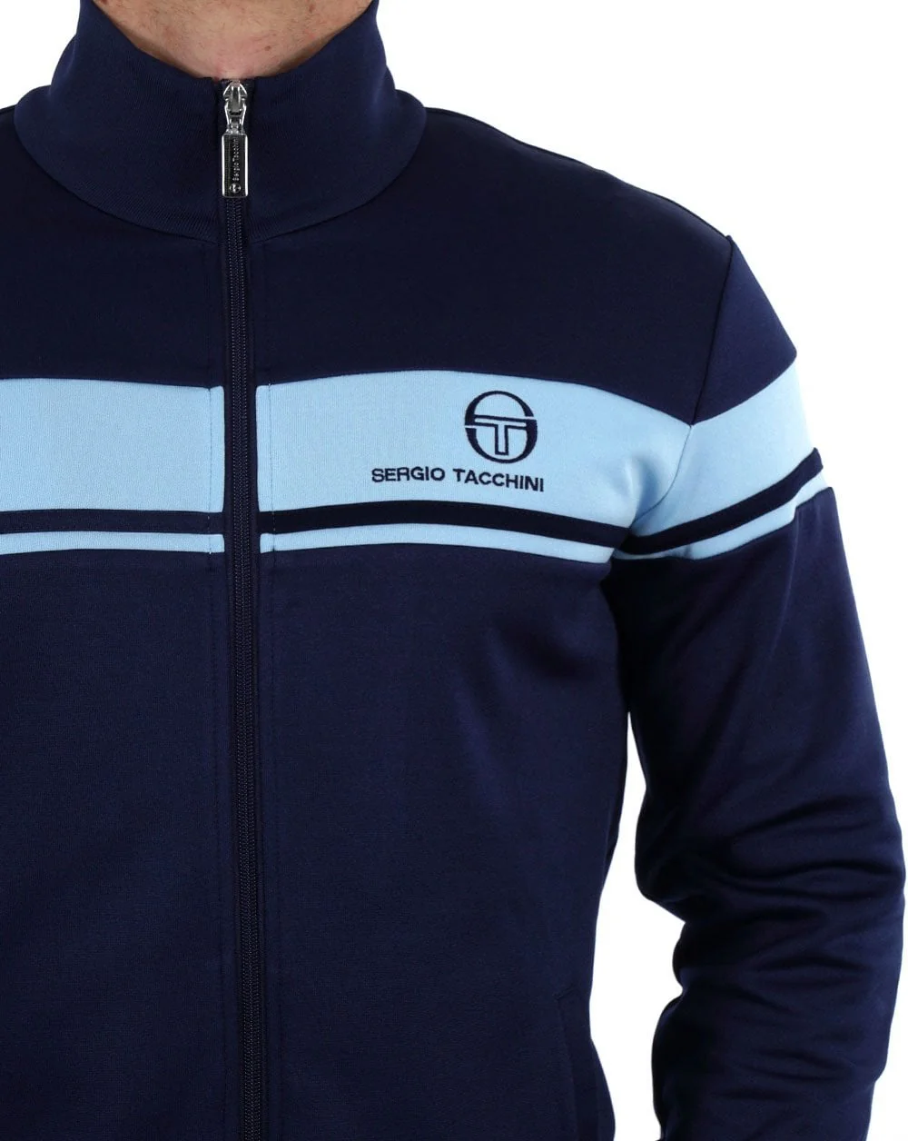 Sergio Tacchini Masters Track Top Navy Sky - Image 2