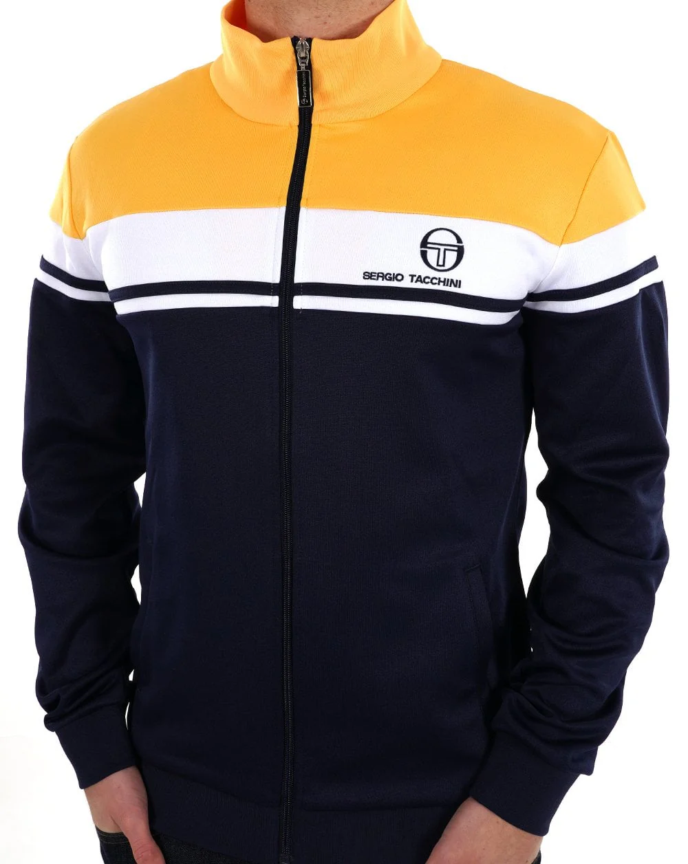 Sergio Tacchini Masters Track Top Navy / White / Yellow - Image 2