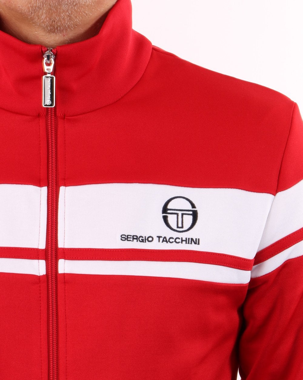 Sergio Tacchini Masters Track Top Red/White - Image 4