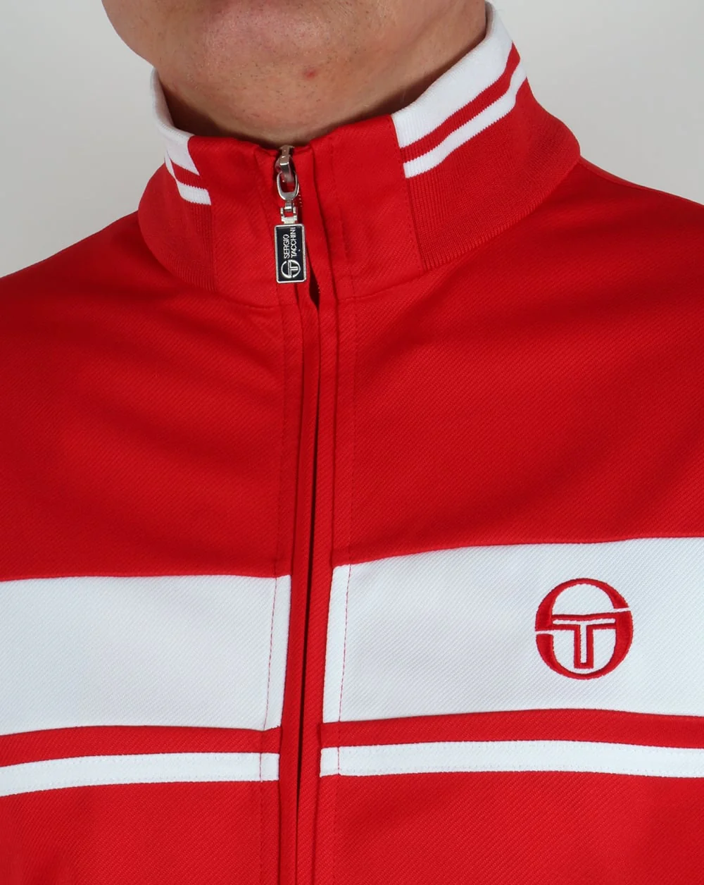 Sergio Tacchini Masters Track Top Red/White - Image 2