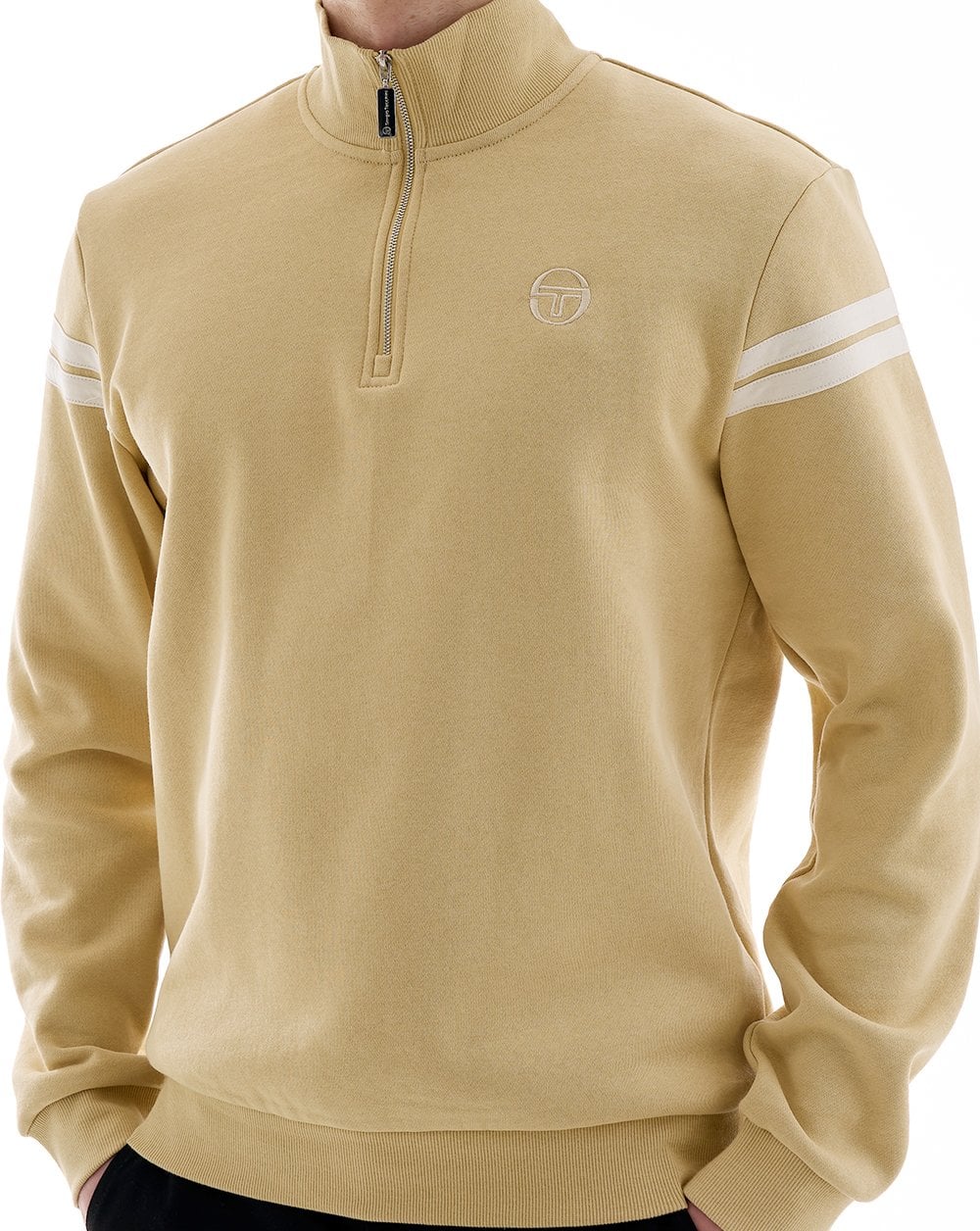 Sergio Tacchini Maurizio 1/4 Zip Sweat Sand - Image 2