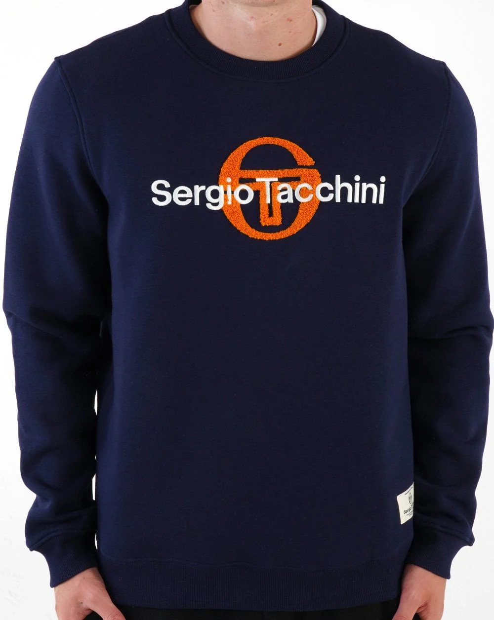 Sergio Tacchini Mino Crew Sweater Navy Blue/Orange - Image 3