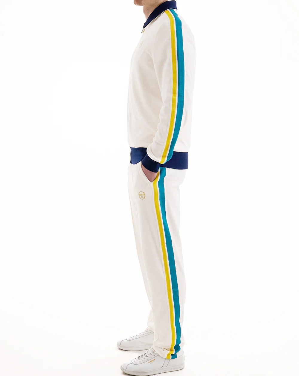 Sergio Tacchini Monte Velour Track Pants Gardenia - Image 4