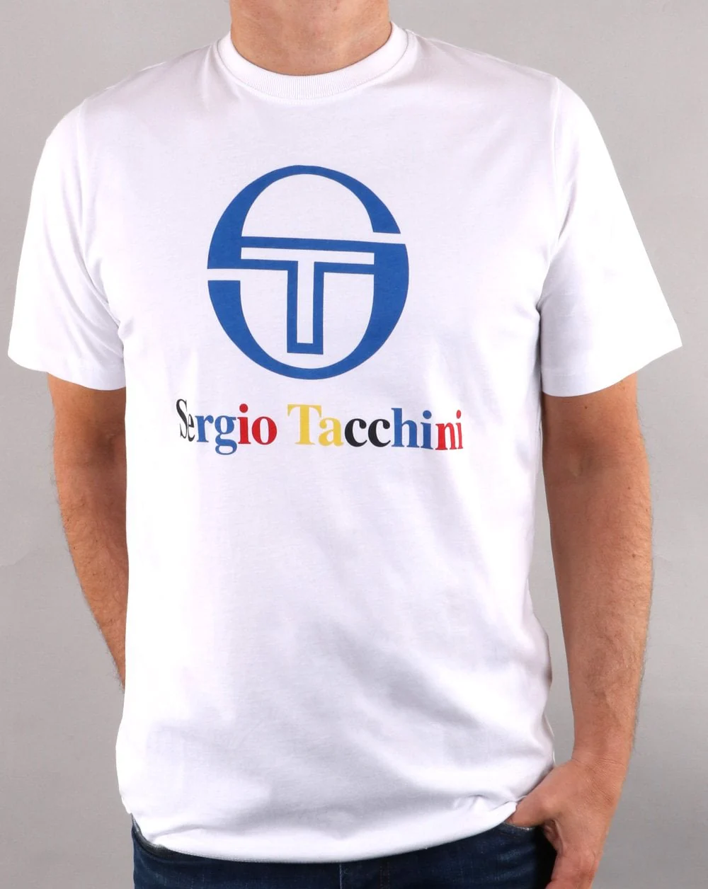 Sergio Tacchini Multi logo T Shirt White/multi - Image 2