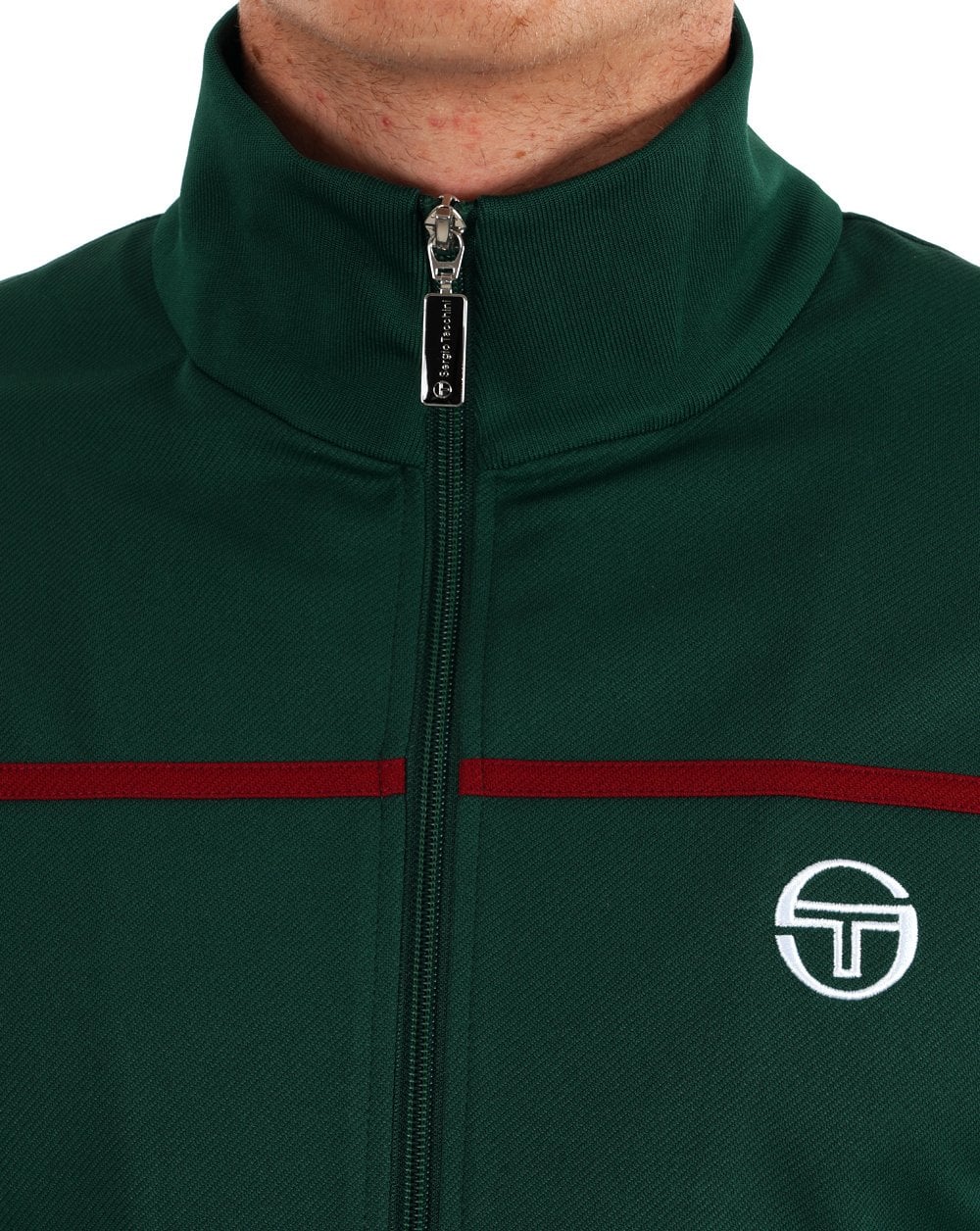 Sergio Tacchini New Masters Track Top Deep Green / Red - Image 2