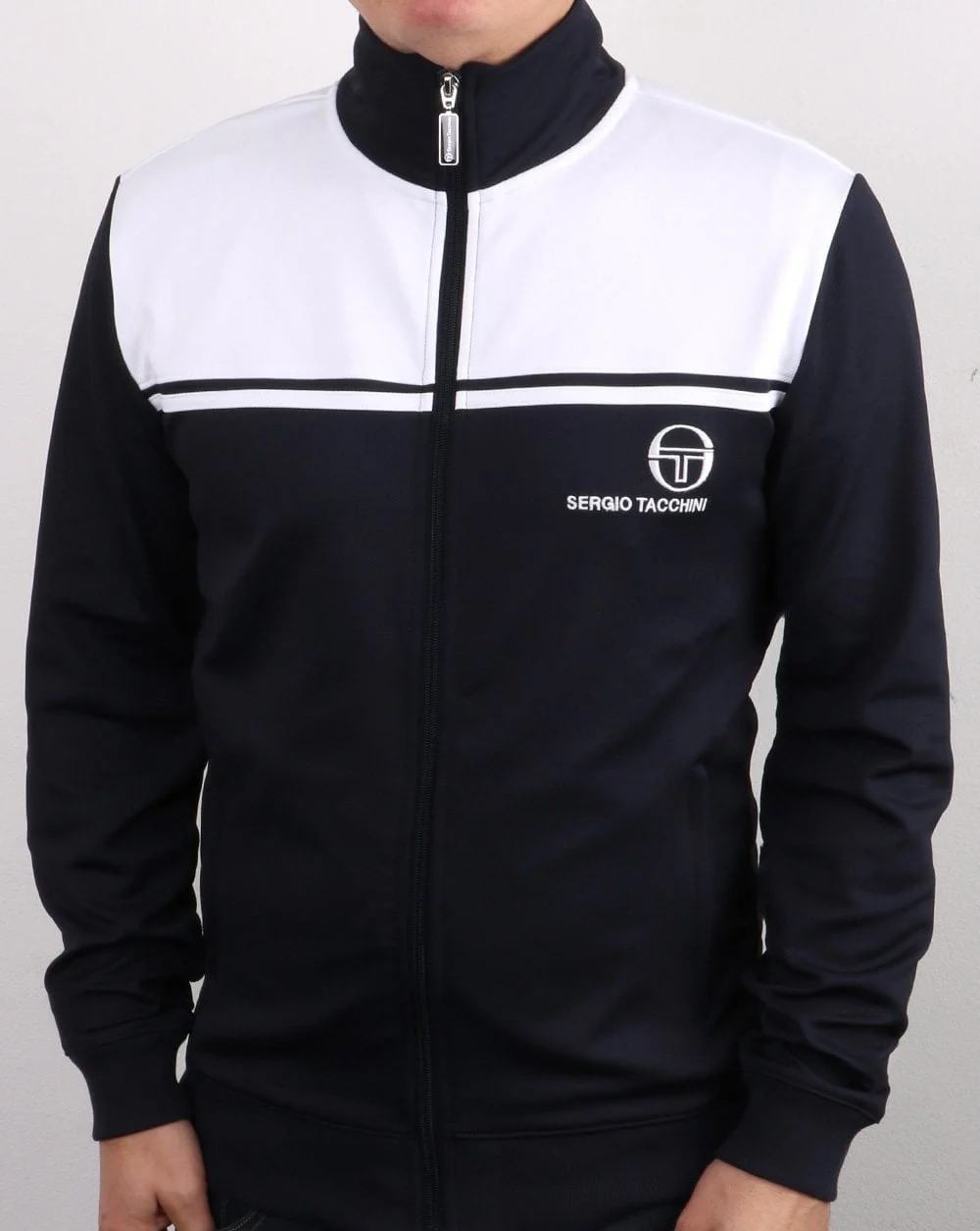 Sergio Tacchini New Young Line Track Top Navy/White - Image 2