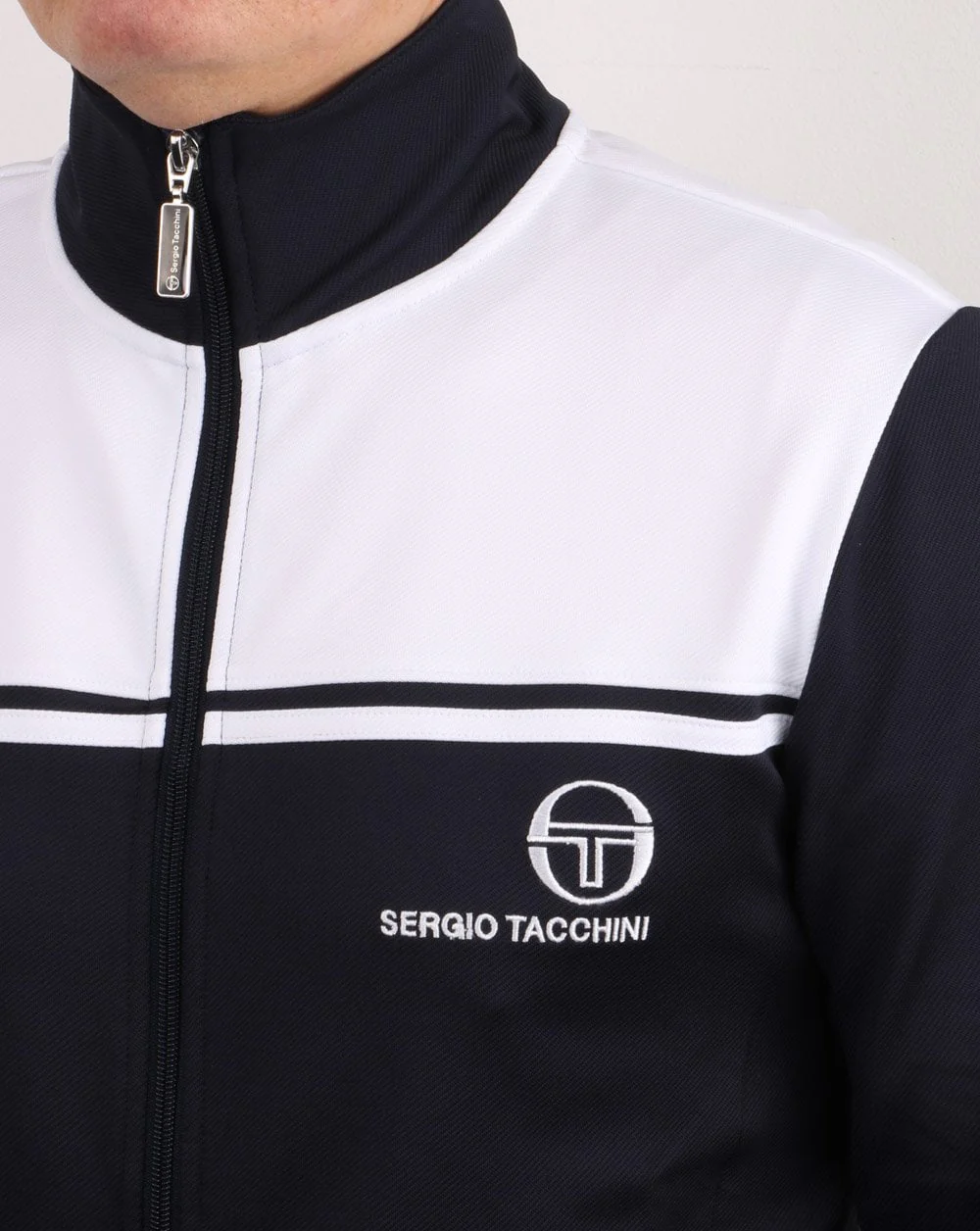 Sergio Tacchini New Young Line Track Top Navy/White - Image 4