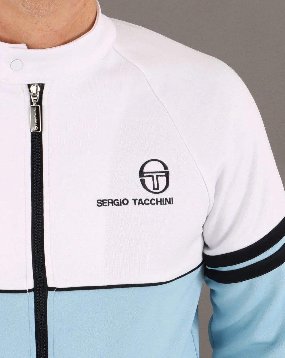 Sergio Tacchini Orion B Track Top Sky Blue/White - Image 4