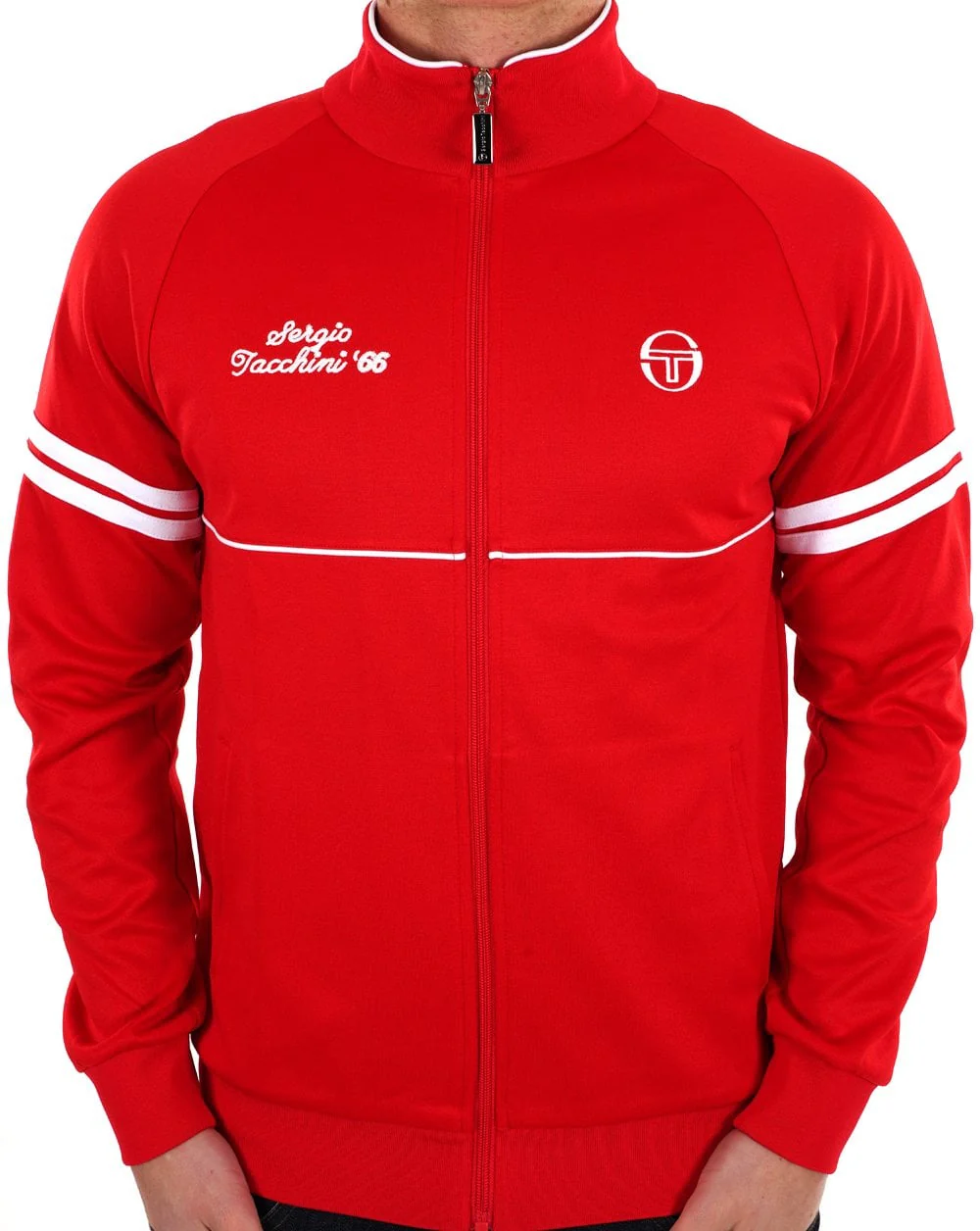 Sergio Tacchini Orion Davis Track Top Red White - Image 2