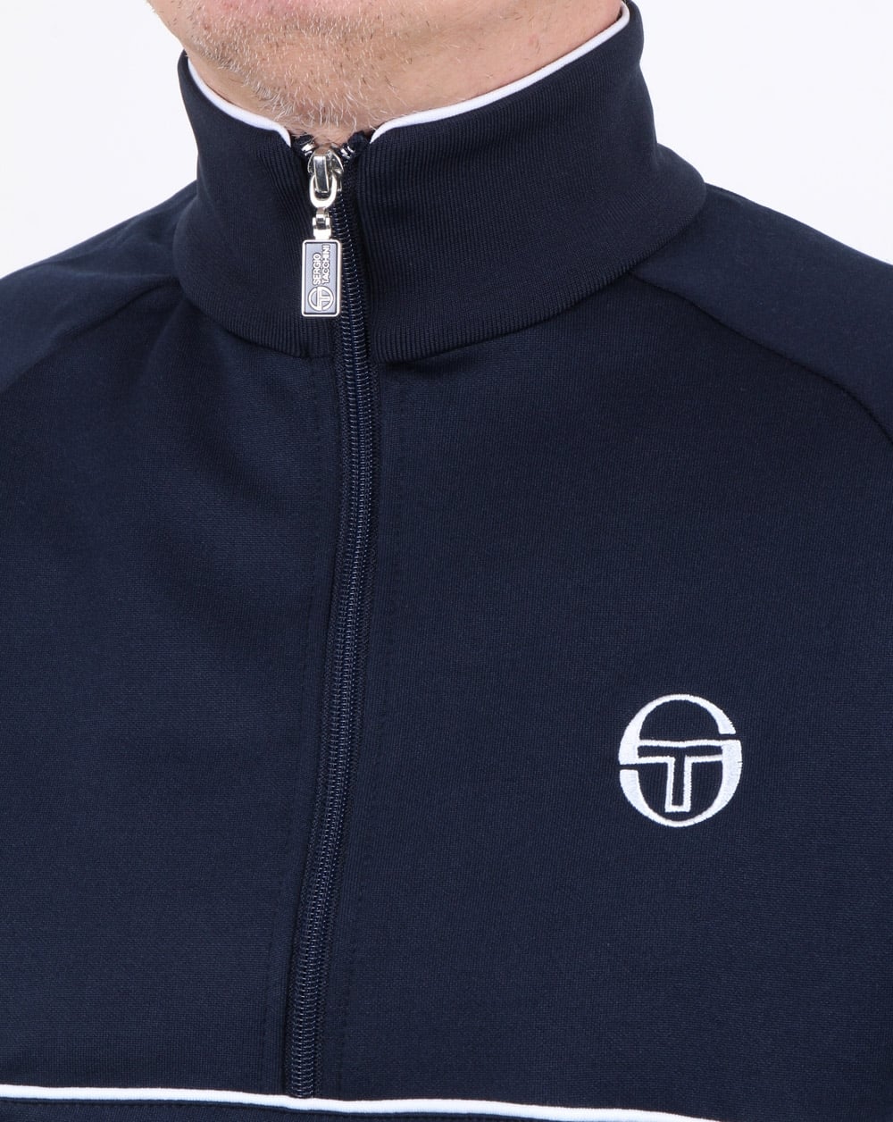 Sergio Tacchini Orion Half Zip Track Top Navy/White - Image 3