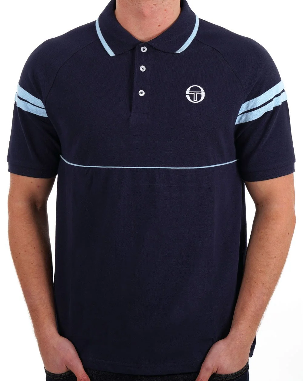 Sergio Tacchini Orion Polo Shirt Navy/Sky Blue
