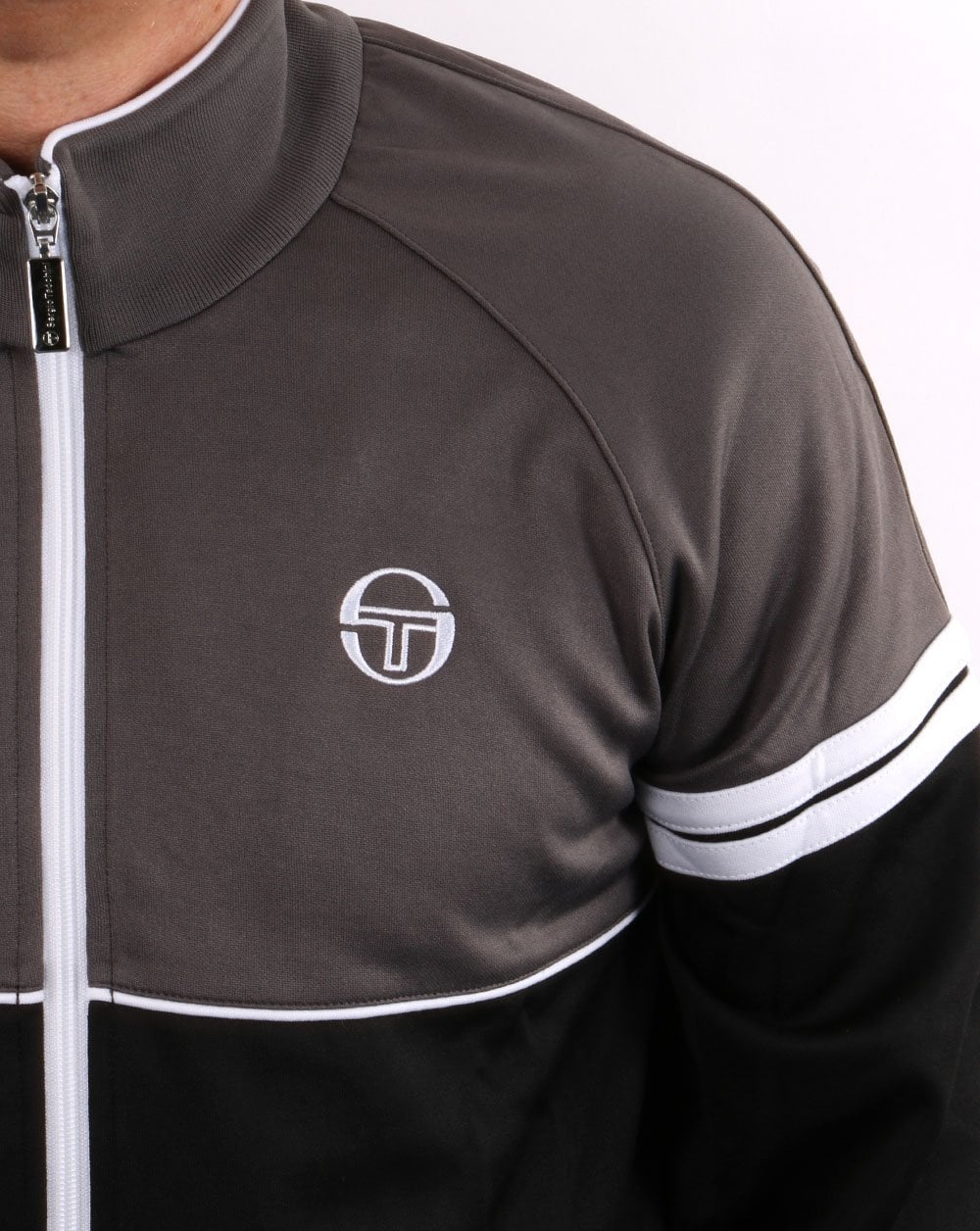 Sergio Tacchini Orion Track Top Charcoal Grey/Black - Image 2
