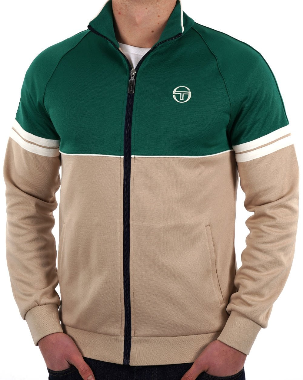 Sergio Tacchini Orion Track Top Green / Stone - Image 2