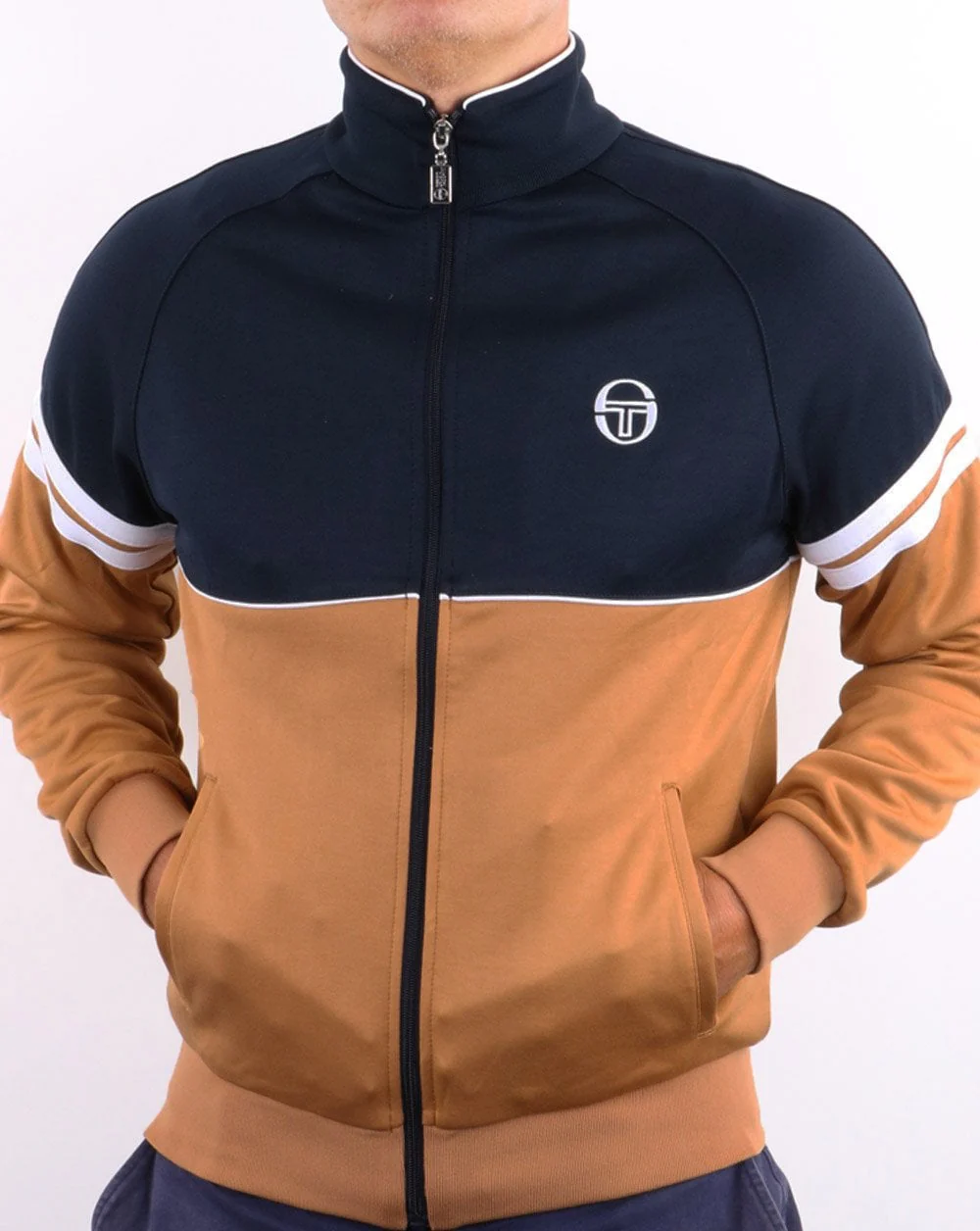 Sergio Tacchini Orion Track Top Mustard/navy - Image 2