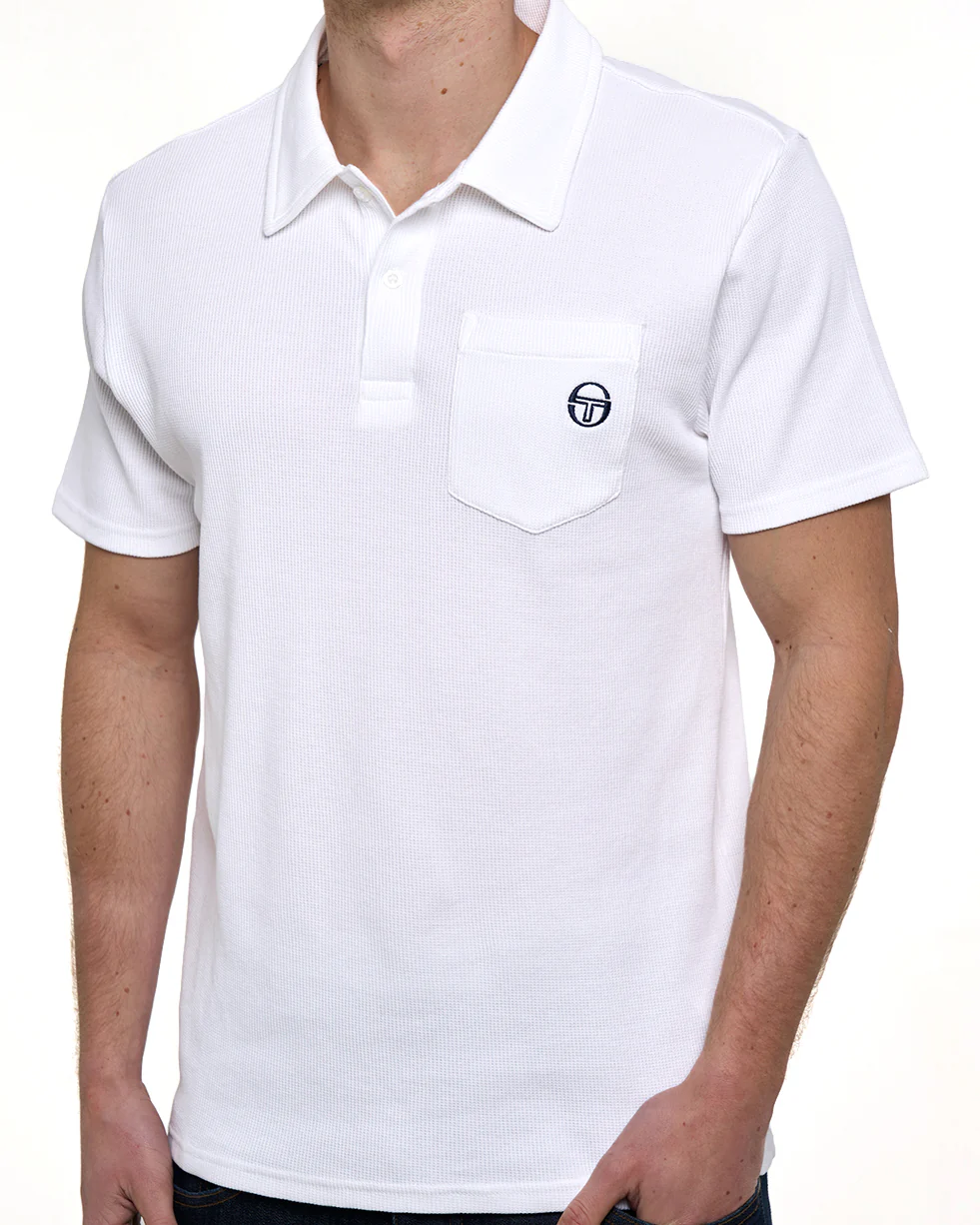 Sergio Tacchini Pitch Pocket Polo White - Image 2