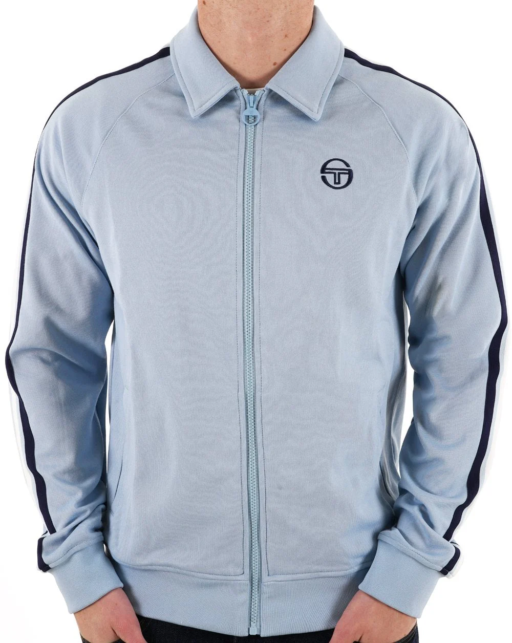 Sergio Tacchini Renshaw Tape Track Top Celestial Blue - Image 2