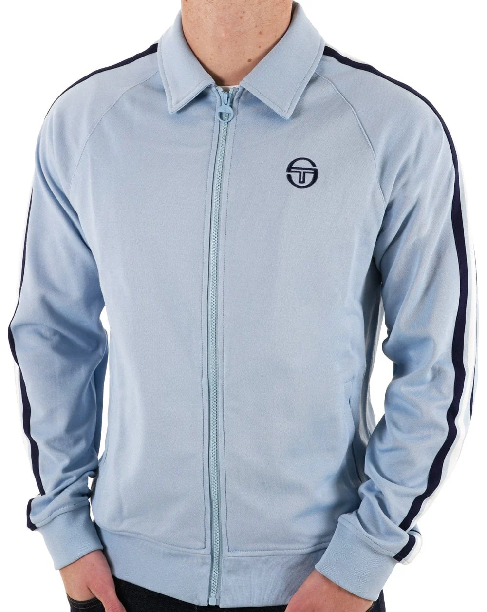 Sergio Tacchini Renshaw Tape Track Top Celestial Blue - Image 4
