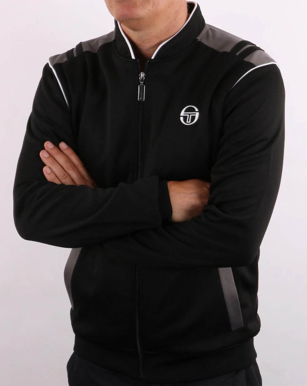Sergio Tacchini Sammy Track Top Black/Charcoal - Image 3