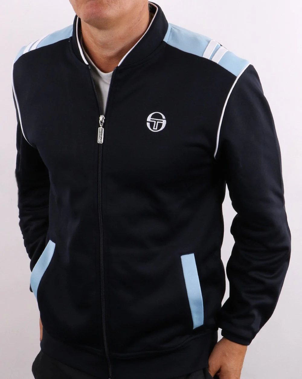 Sergio Tacchini Sammy Track Top Navy/Sky Blue - Image 4