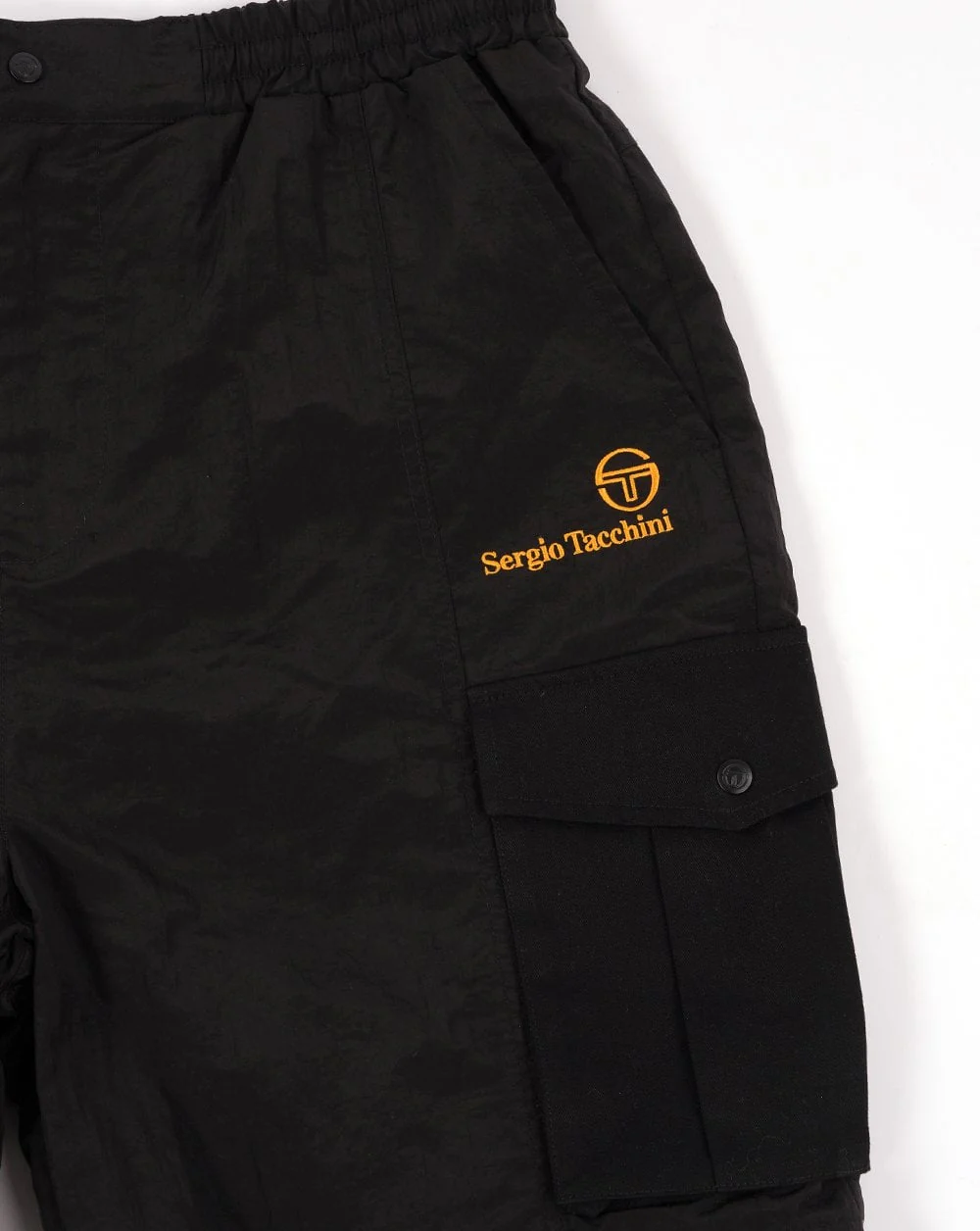 Sergio Tacchini Santino Cargo Shorts Black - Image 3