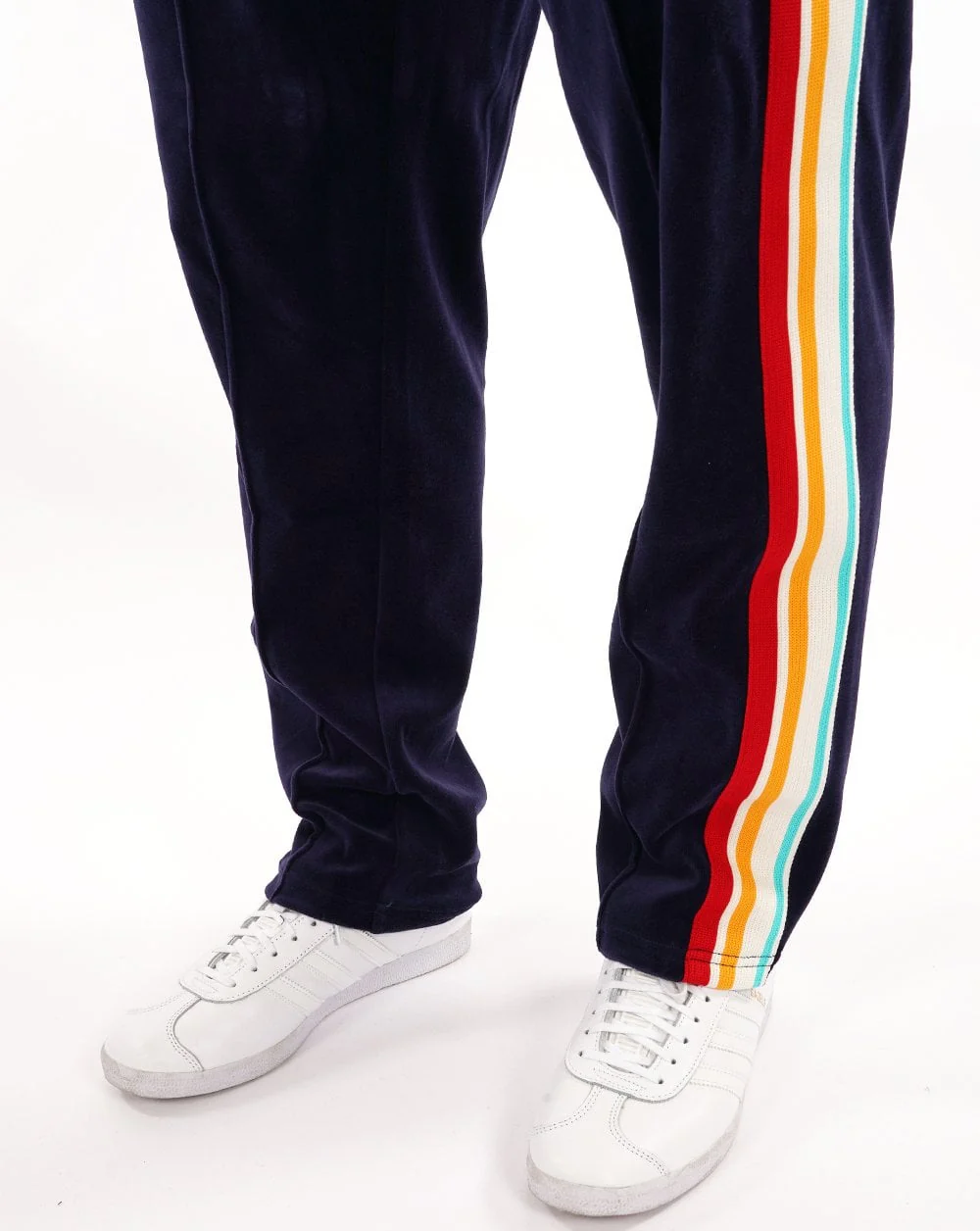 Sergio Tacchini Slice Velour Track Pants Navy Blue - Image 3