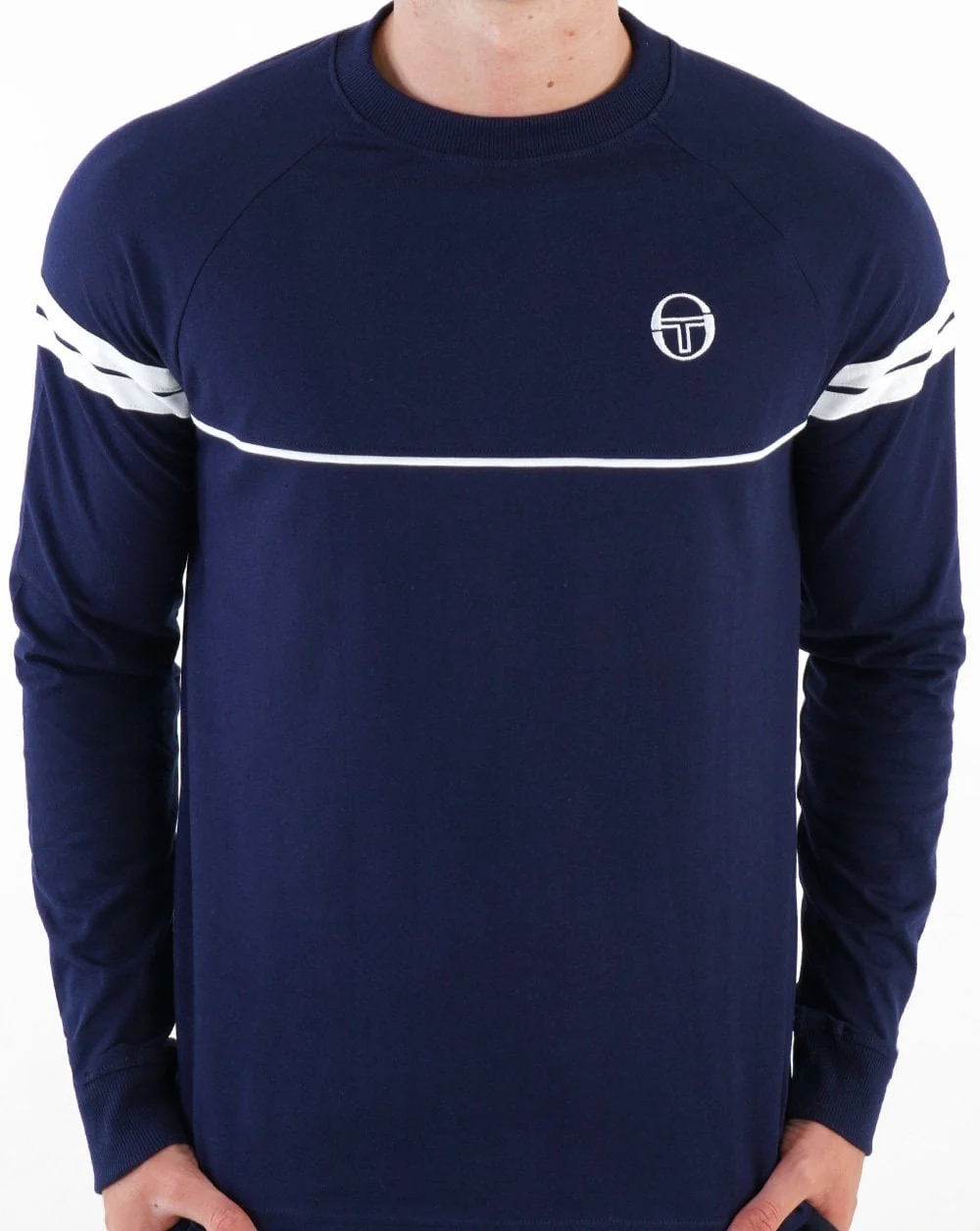 Sergio Tacchini Star LS T Shirt Navy Blue