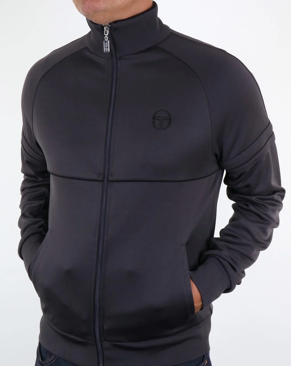 Sergio Tacchini Star Track Top Smoke Grey/Black - Image 3
