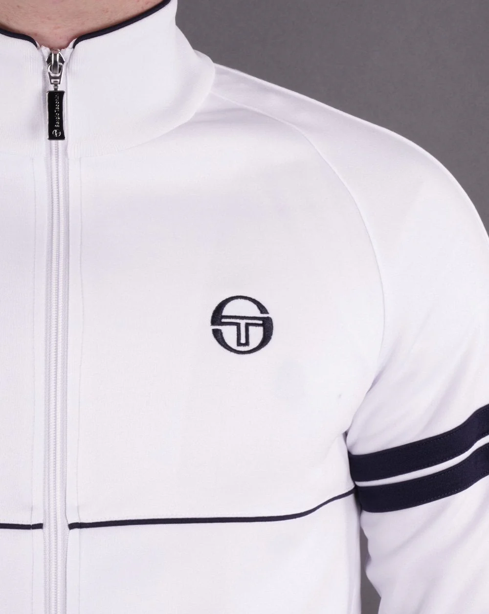 Sergio Tacchini Star Track Top White/Navy - Image 2