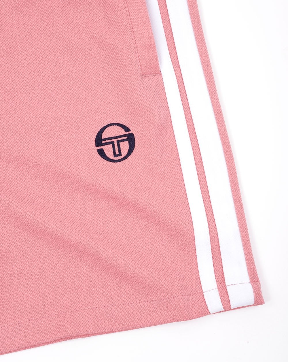 Sergio Tacchini Striped Casual Shorts Deep Pink/White - Image 2