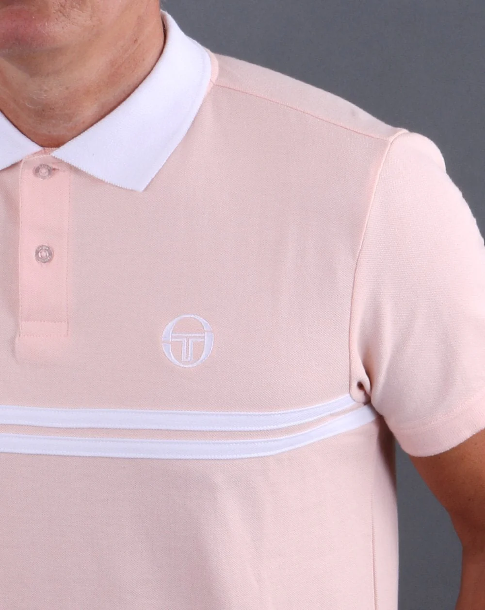 Sergio Tacchini Supermac Polo Shirt Blush Pink - Image 2