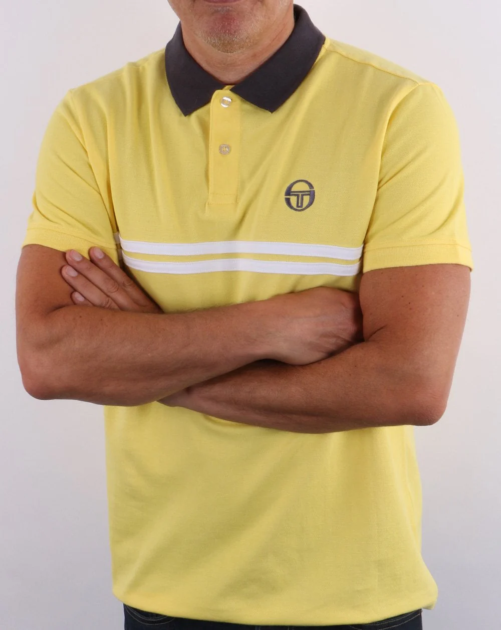 Sergio Tacchini Supermac Polo Shirt Yellow - Image 4