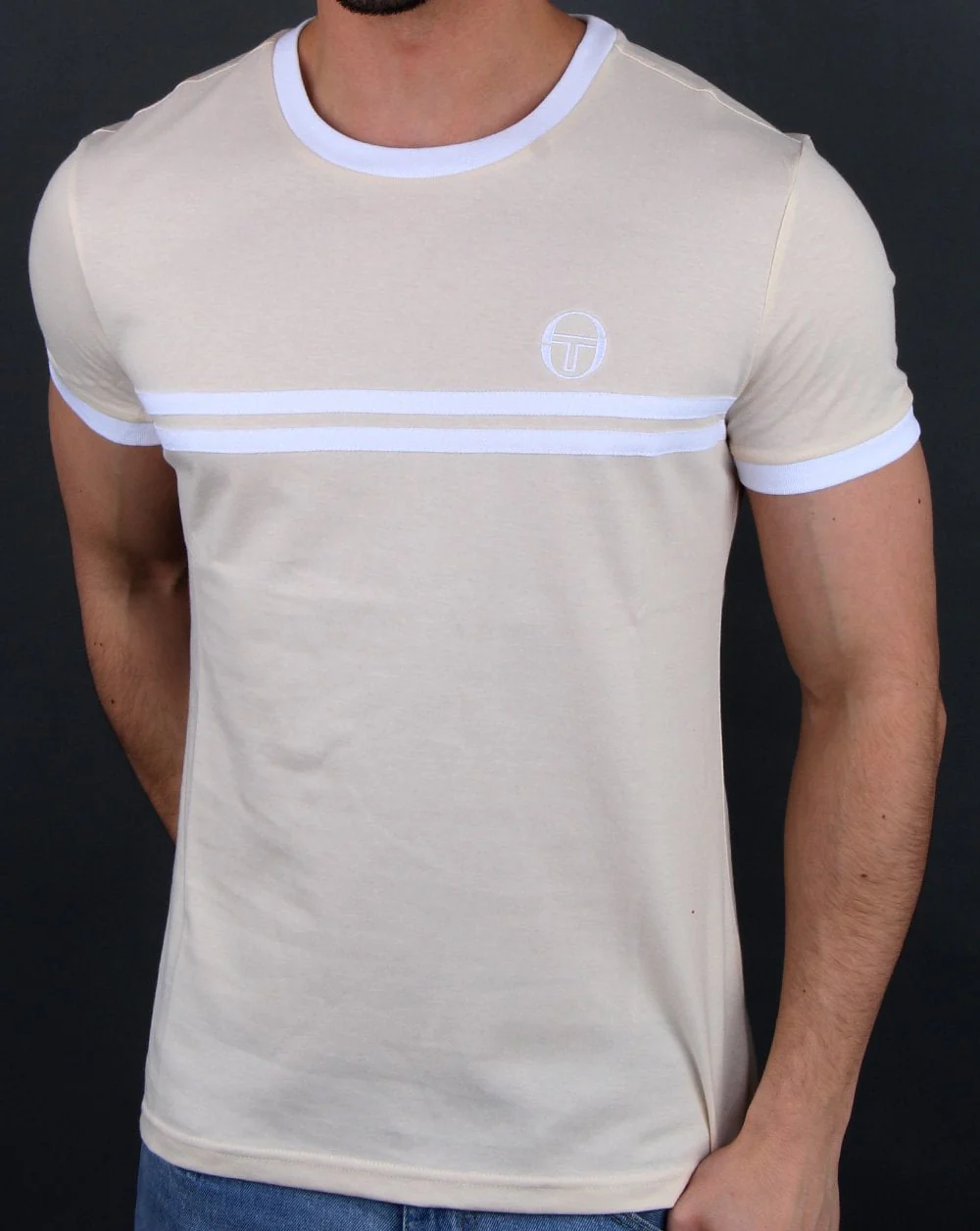 Sergio Tacchini Supermac T-shirt Ecru/White - Image 2