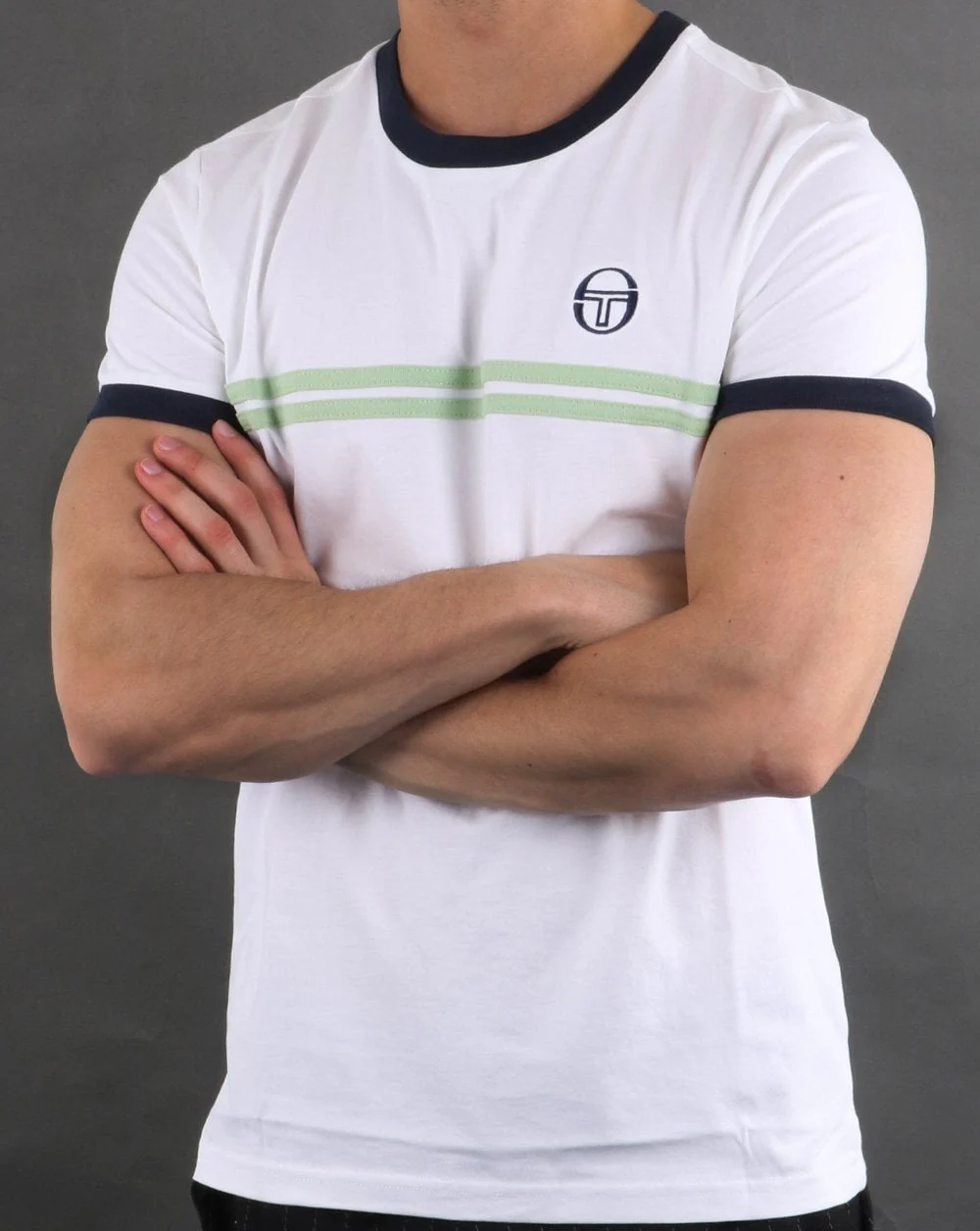Sergio Tacchini Supermac T-shirt White/quiet Green - Image 3