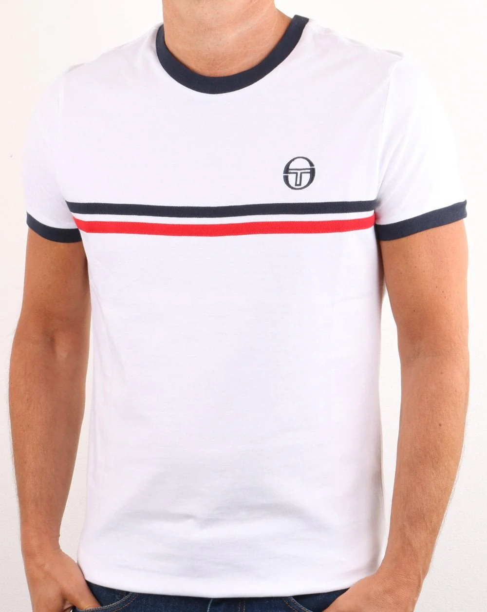 Sergio Tacchini Supermac T-shirt White/red/navy