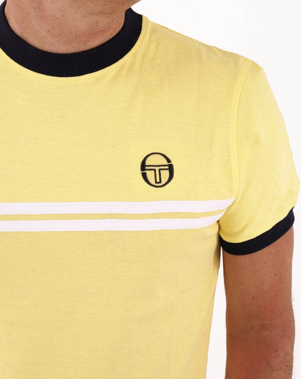 Sergio Tacchini Supermac T Shirt Yellow/White - Image 2