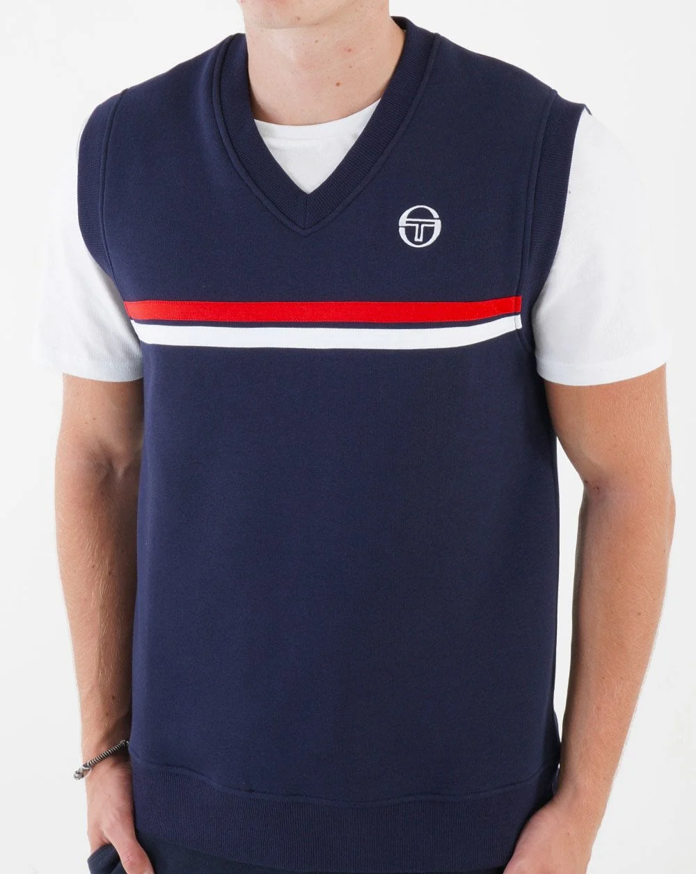 Sergio Tacchini Supermac Tank Sweat Navy - Image 4