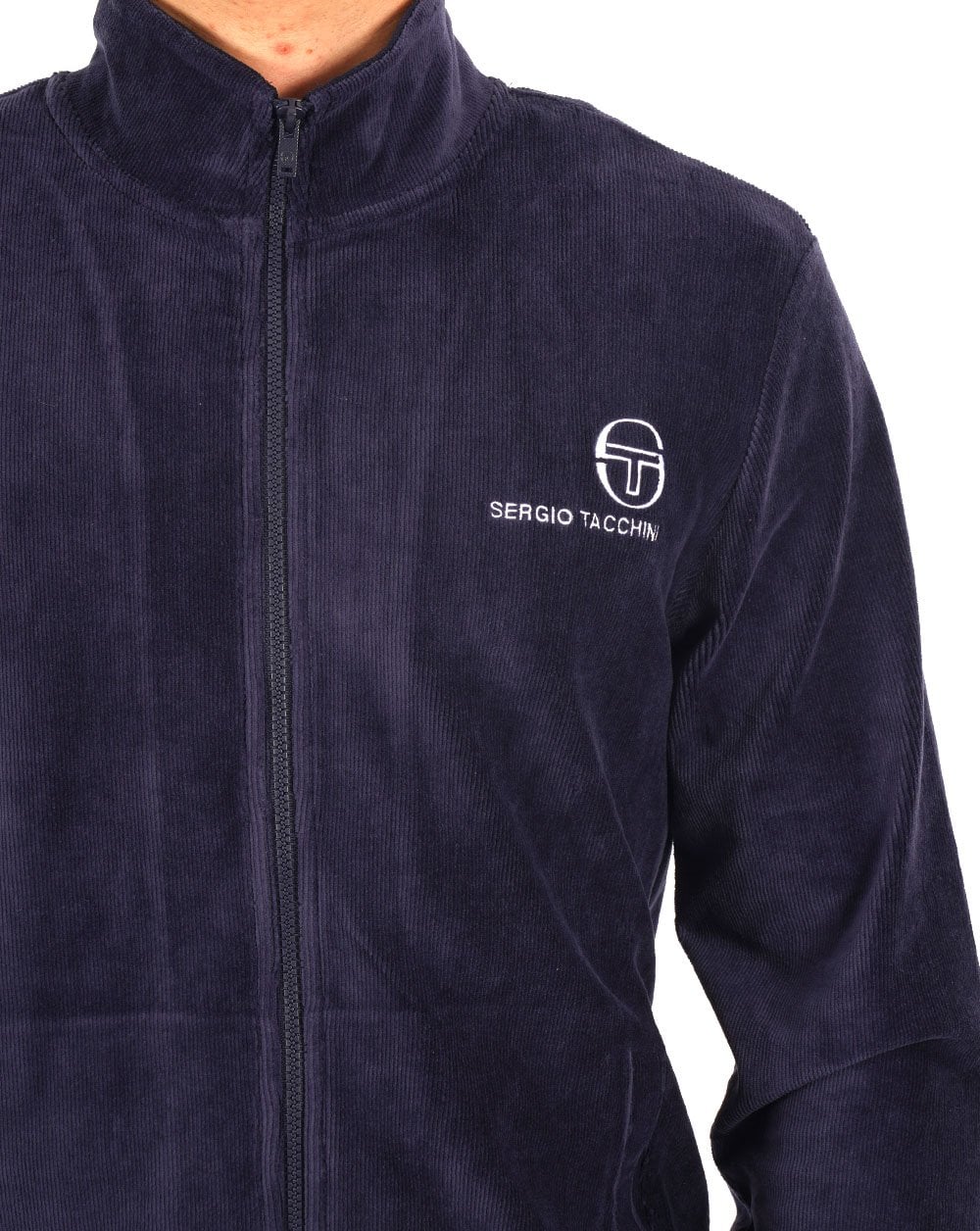 Sergio Tacchini Textured rib Velour Track Navy - Image 2