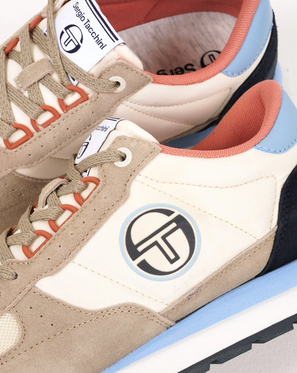 Sergio Tacchini Venezia Trainers Off White / Navy / Sky - Image 3