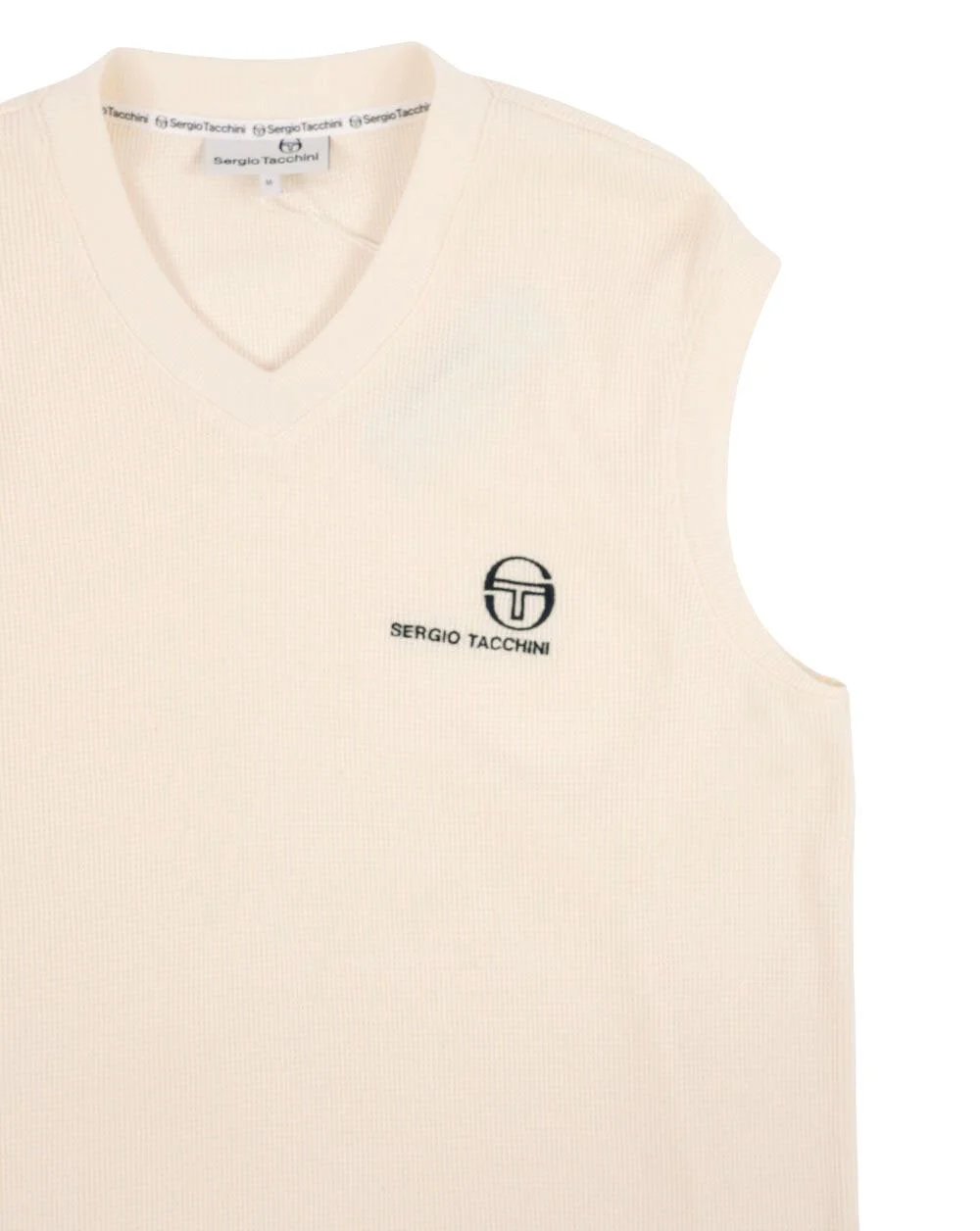 Sergio Tacchini Waffle Tank Top off White - Image 2