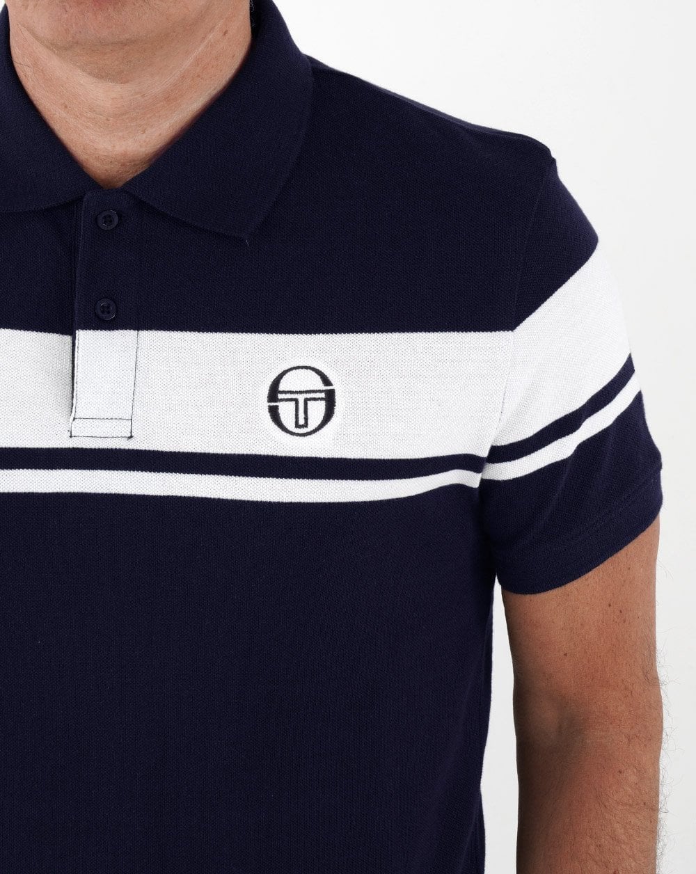 Sergio Tacchini Young Line Polo Shirt Navy/White - Image 2