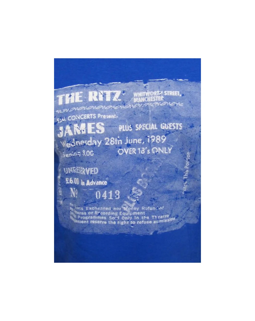 Stub Clothing James Ticket T-shirt Royal Blue - Image 2