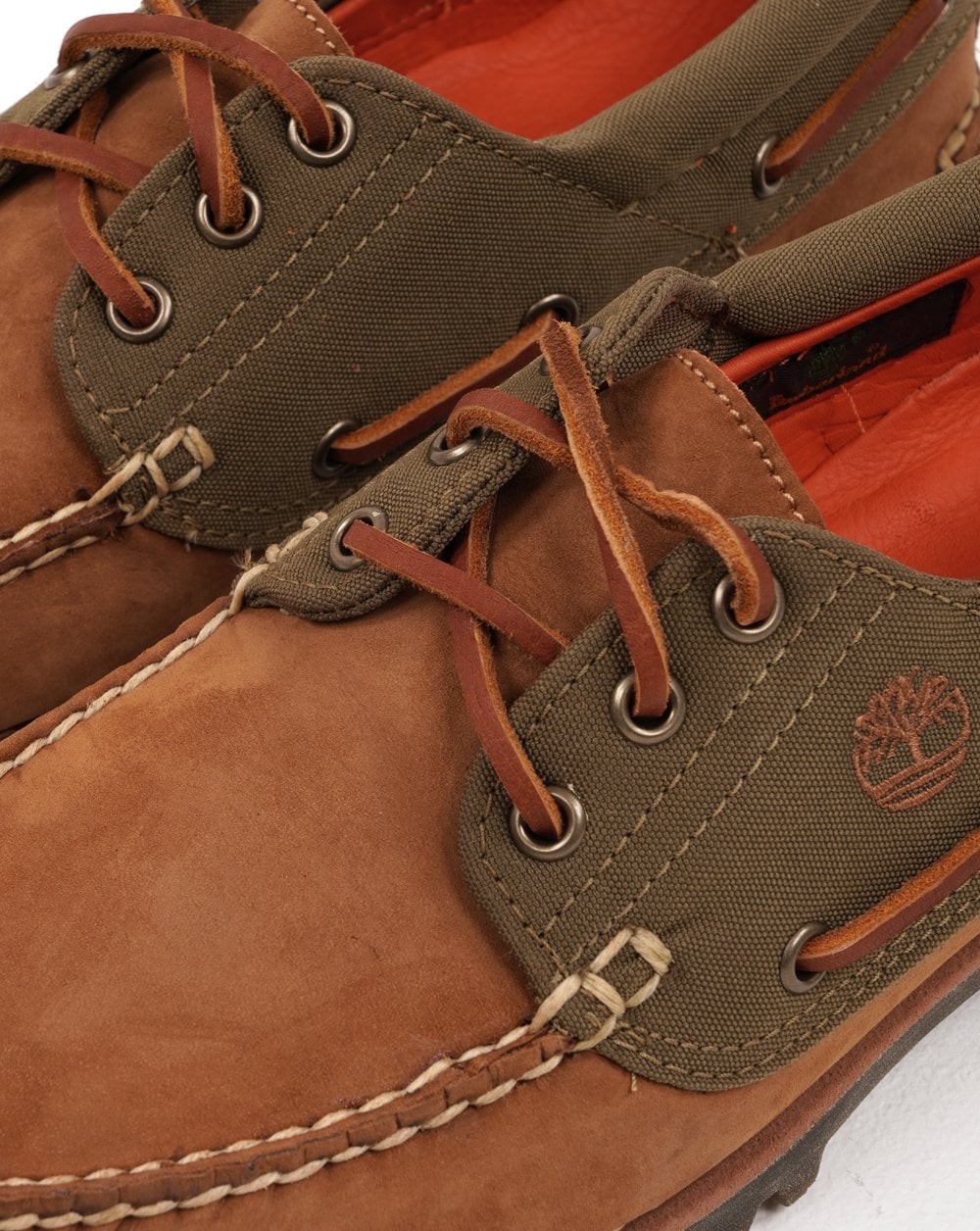 Timberland Authentics 3 Eye Boat Shoes Medium Brown Nubuck - Image 2