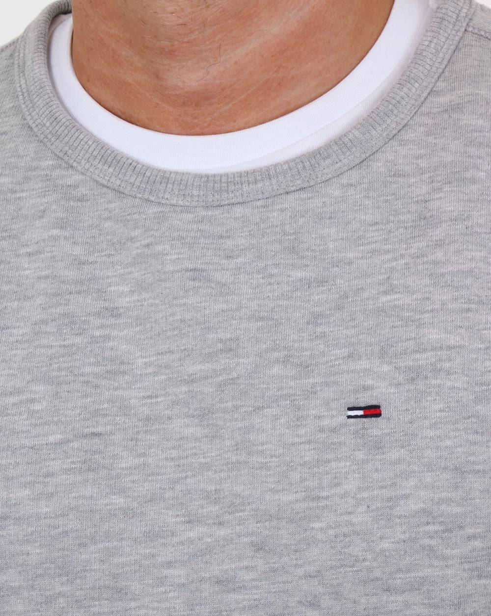 Tommy Hilfiger Cotton Fleece Sweatshirt Grey Heather - Image 2