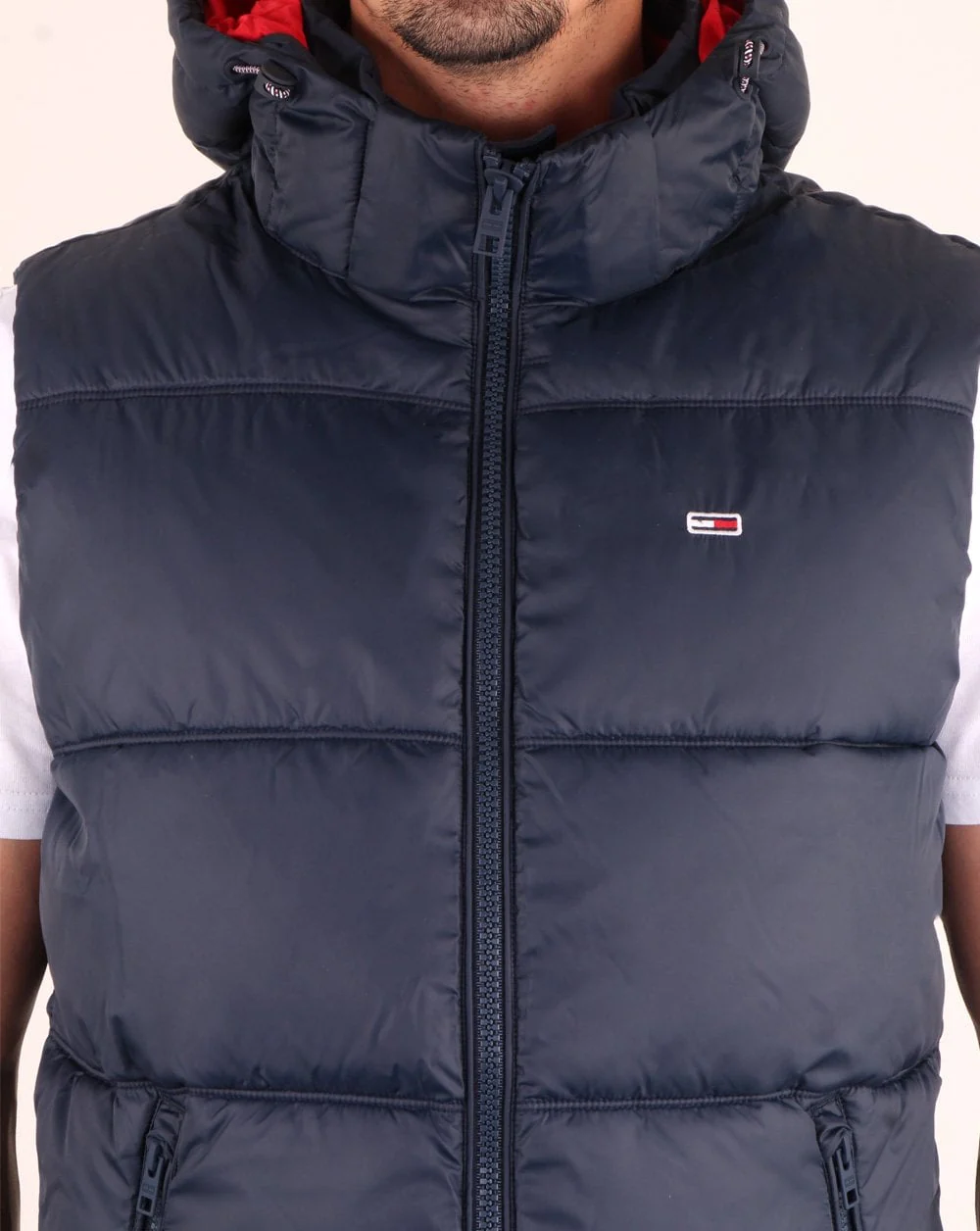 Tommy Hilfiger Hooded Gilet Navy - Image 3