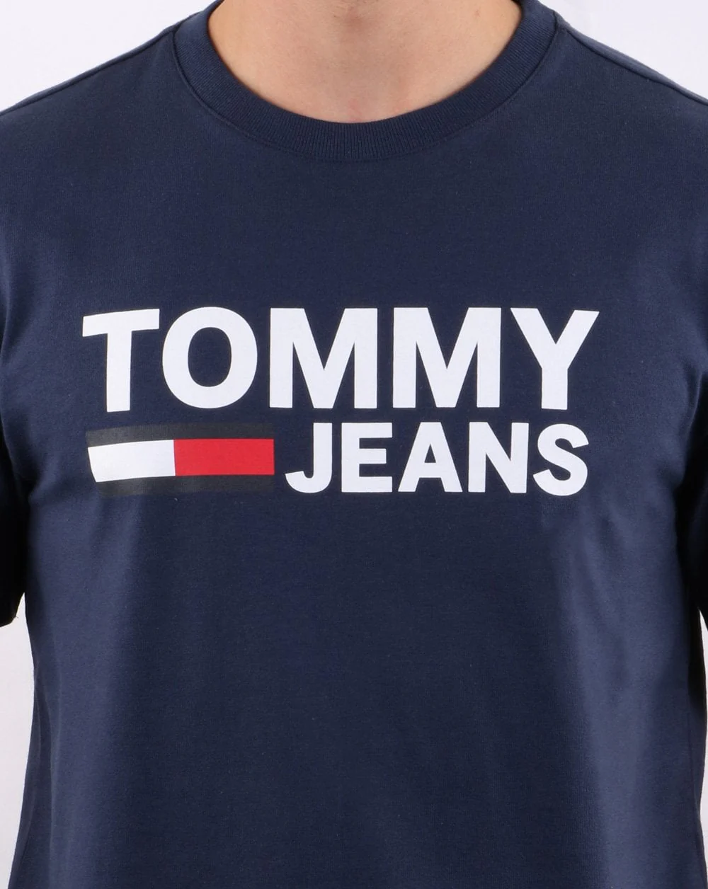 Tommy Hilfiger Logo Tee Navy - Image 3